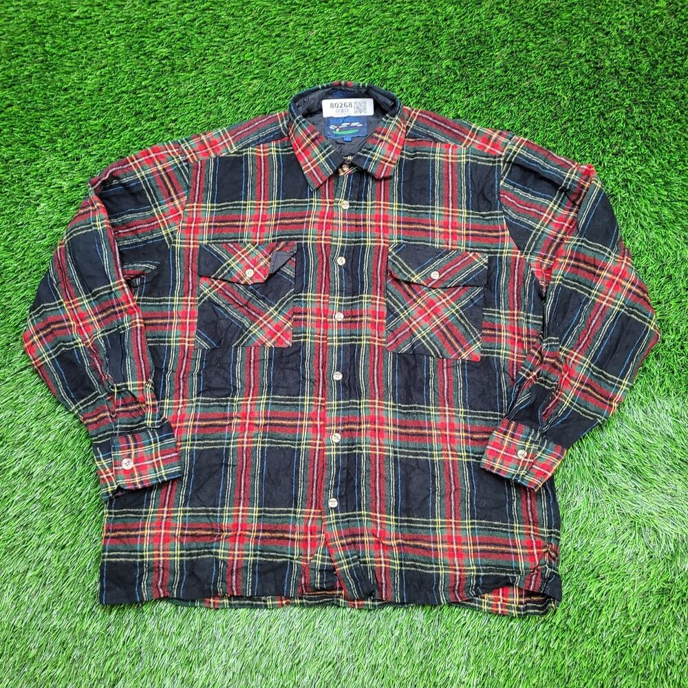 Vintage Backpackers Western Plaid Shirt L 16.5 22x28 Shacket